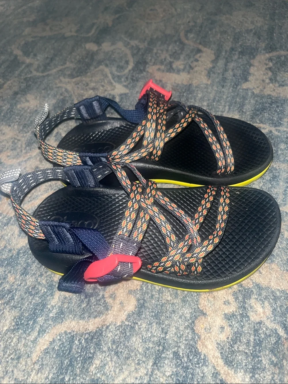 Chaco Black Sandals with multicolored straps children’s size 1